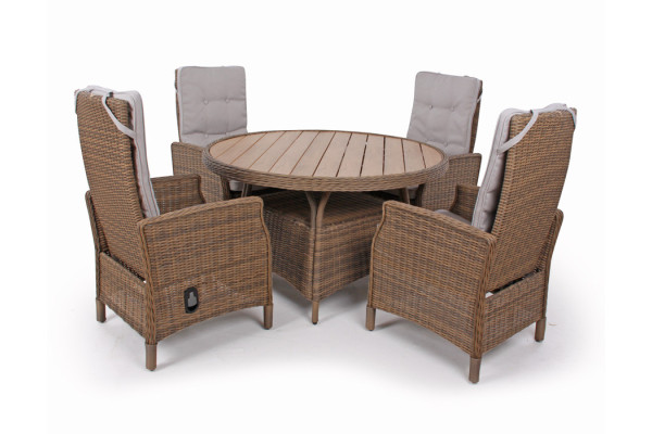 Conjunto de jardín Rio Dusty con 4 sillas - Ø...