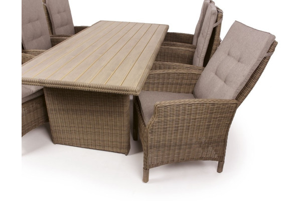 Rio Dusty Garden Furniture Set w/6 Reclining...