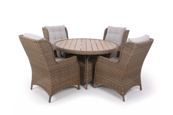 Rio DUSTY Garden Set w/4 Lounge Chairs and 130...