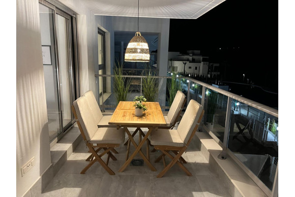 Mesa extensible Sofia con sillas Mia - Conjunto...