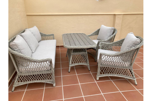 Valencia Sofa Set LIGHT GREY – incl. cushions