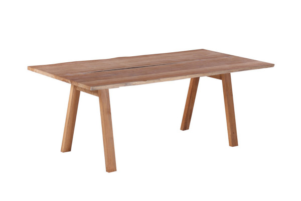 Mika table top 100x240 + trapezoidal teak table...