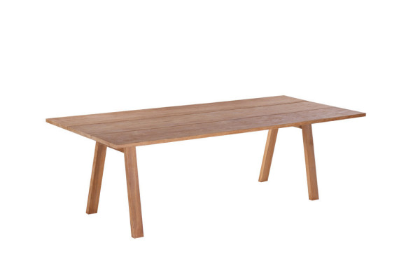 Mako Tabletop 90x200 + teak table legs, slanted...