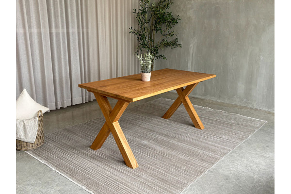 Elena 2 planks table top straight edges - 160 x...