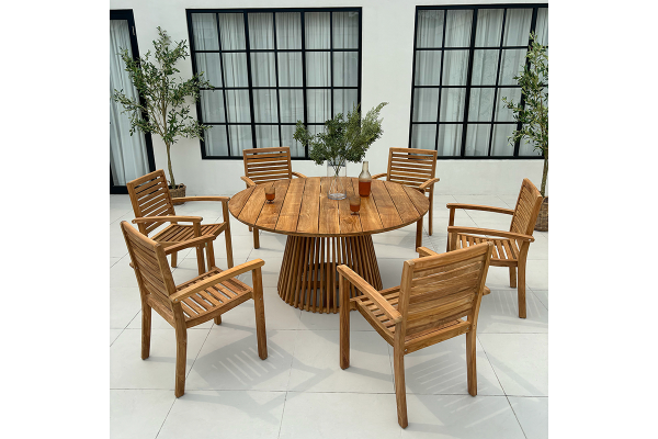 Luna Garden Furniture Set TEAK – 150 cm w/ Pala...
