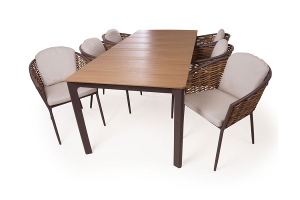 Noah Garden Furniture Set – w/ 6 Derby Chairs