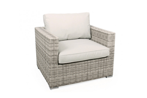 Rio LIGHT GREY SOFA CHAIR w/cushions