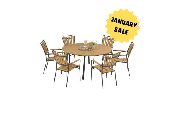 DaneLine Adam Garden Furniture Set GREY NONWOOD...