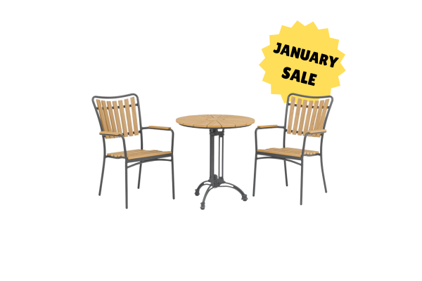 DaneLine Adam Café Set GREY NONWOOD – 70 cm w/2...