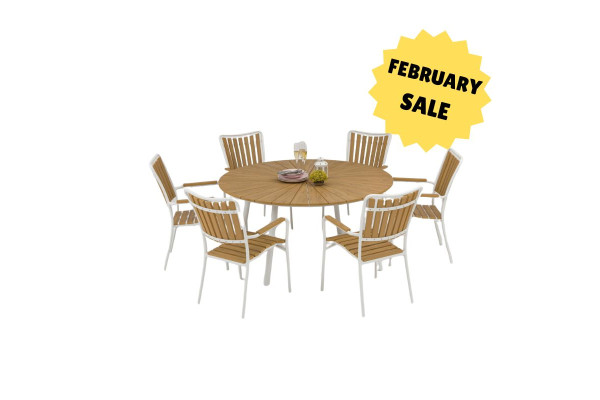 DaneLine Adam Garden Furniture Set WHITE...