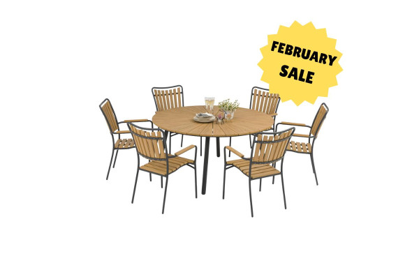 DaneLine Adam Garden Furniture Set GREY NONWOOD...