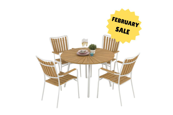 DaneLine Adam Garden Furniture Set WHITE...