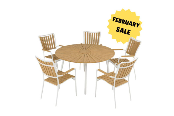 DaneLine Adam Garden Furniture Set WHITE...