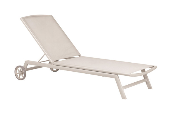 Benjamin sunbed textiline grey / white