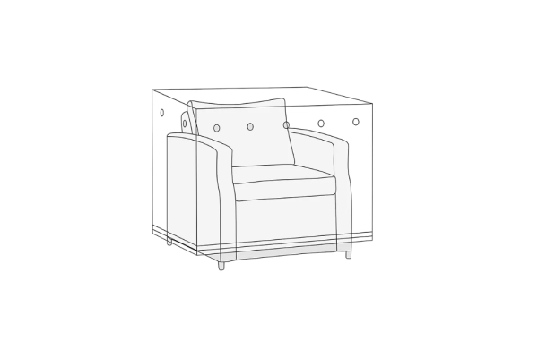 Cover for lounge sofa chair single 96x96x96 cm