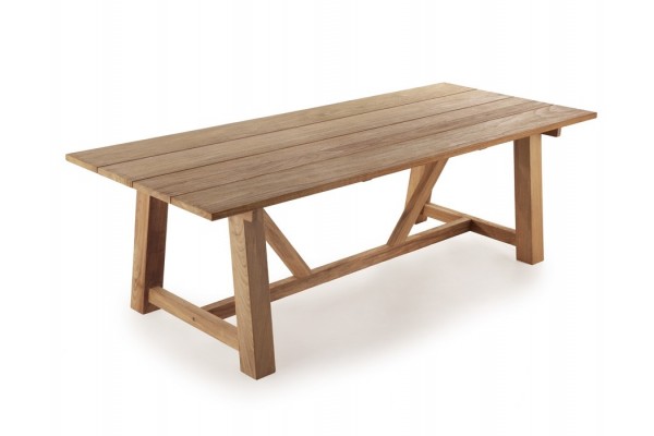 Hercules Plank Table with Devon High Chairs Set...