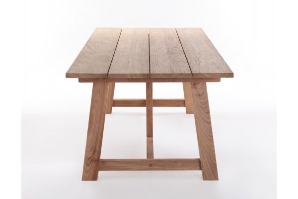 Hercules Plank Table with Devon High Chairs Set...