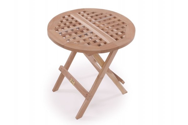 Round Folding Table - Classic Teak