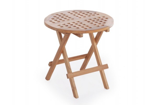 Folding table round 50 cm - Core Teak