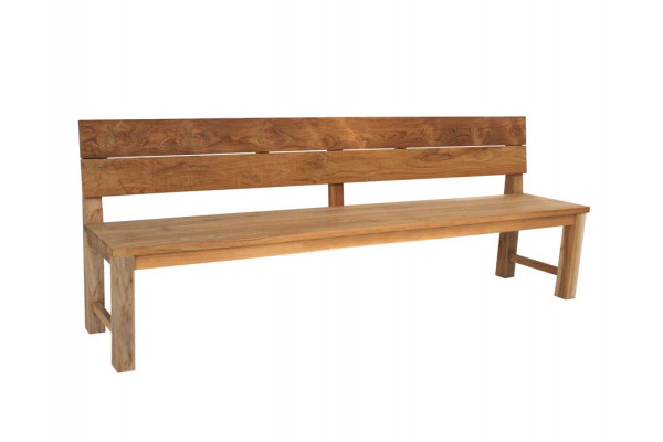 Duncan Backrest Bench 240 cm - Core Teak