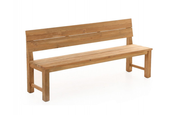 Duncan Backrest bench 200 cm - Core Teak