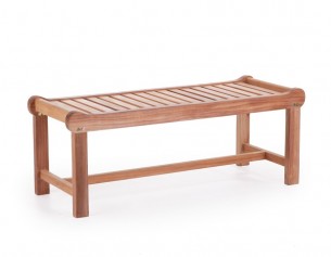 Teak spa bench - outside