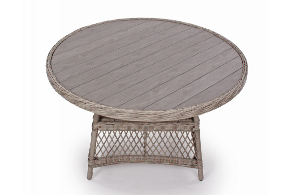 Valencia garden table round - 130 cm - Light grey