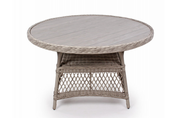 Valencia garden table round - 130 cm - Light grey