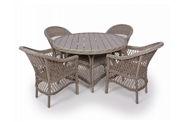 Valencia LIGHT GREY garden set 4 chairs and...