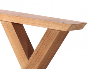 Bordben i Teak m/kryds-ben 2