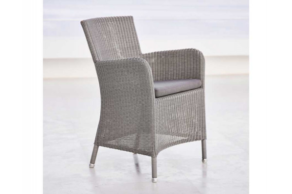 Caneline Hampsted chair w/armrest - Taupe