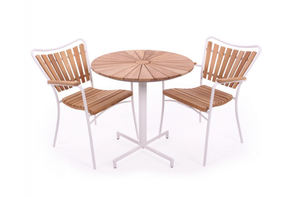 Barcelona 70cm cafe set Blanco