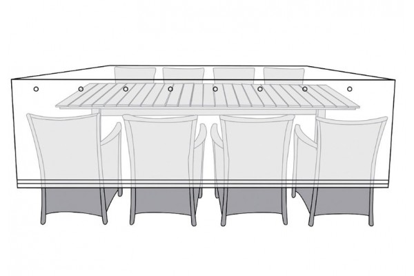 Outfit cover 300 x 145 cm - Table with 8 chairs