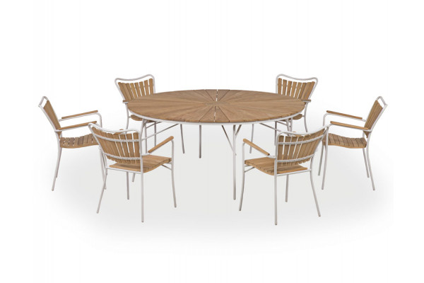 Barcelona Round 170 cm WHITE - Garden furniture...