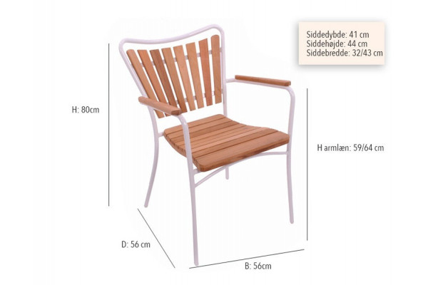 Samsø 170 cm Conjunto de 6 sillas