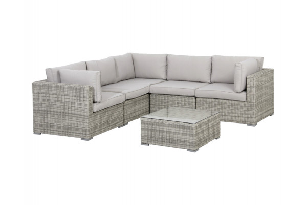 Rio light grey modular sofa set