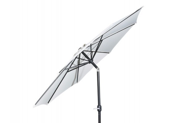 Alu Parasol 3 meters with tilt - White