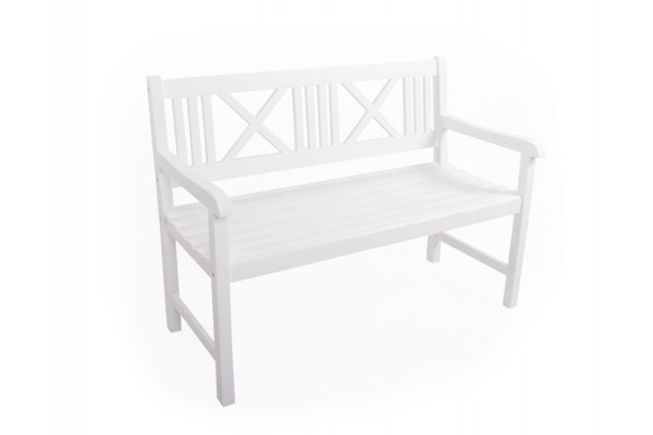 Ibiza WHITE Bench - 2 seater - 120 cm