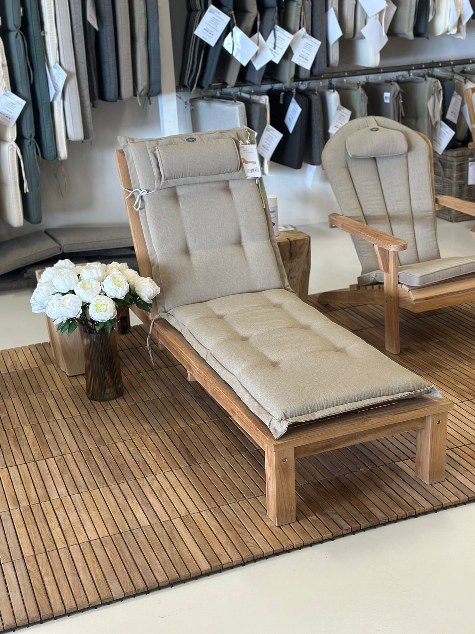 Cushions for sunbeds