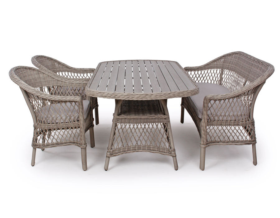 Valencia Furniture Set – w/ 2 Chairs & Bench - incl. cushions