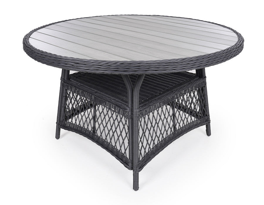 Valencia Garden Furniture Set BROWN – Ø130 cm w/ 4 Chairs - incl. cushions