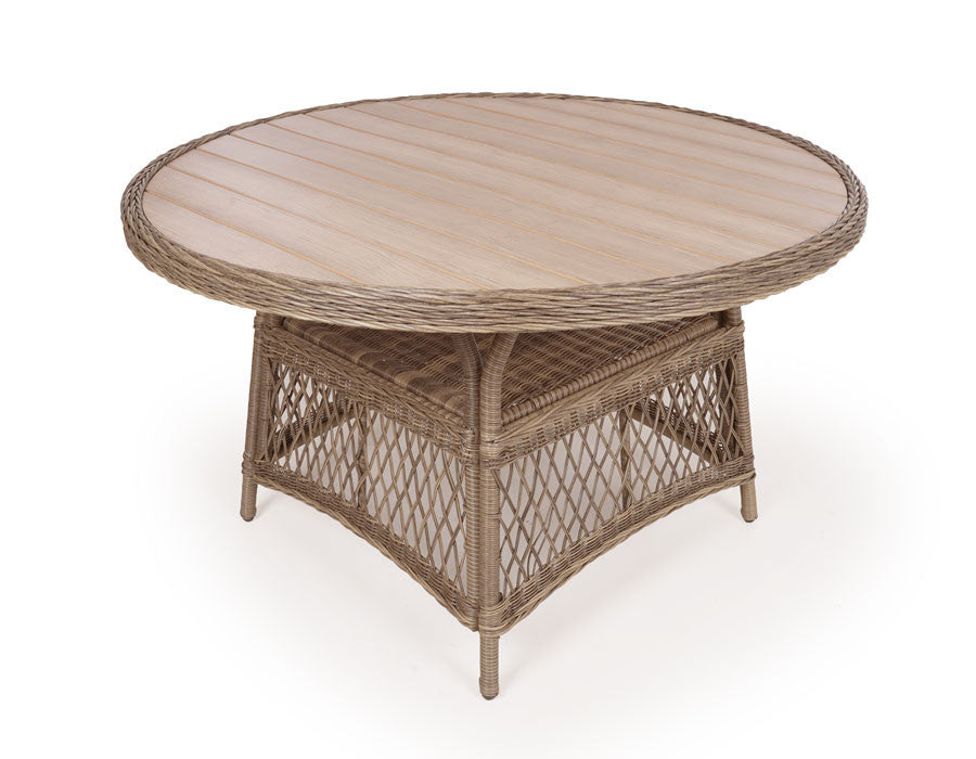 Valencia Garden Table ROUND BROWN – 130 cm