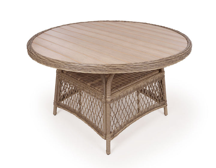Valencia Garden Table ROUND BROWN – 130 cm