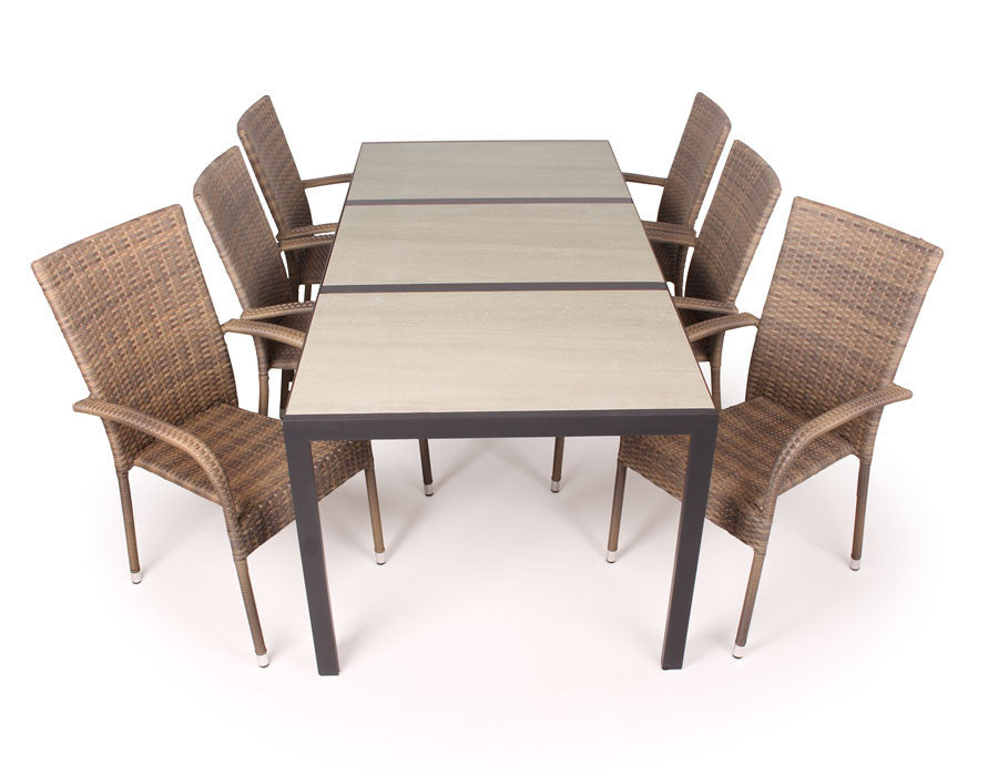 Mijas Garden Furniture Set DUSTY/BEIGE – Geneve 2 Line Ceramic