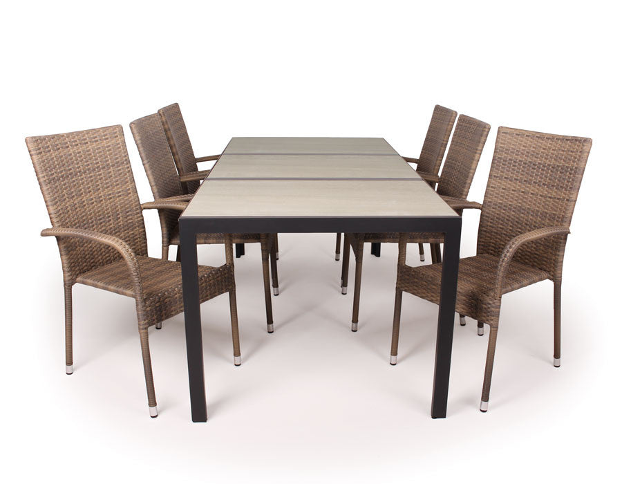 Mijas Garden Furniture Set DUSTY/BEIGE – Geneve 2 Line Ceramic