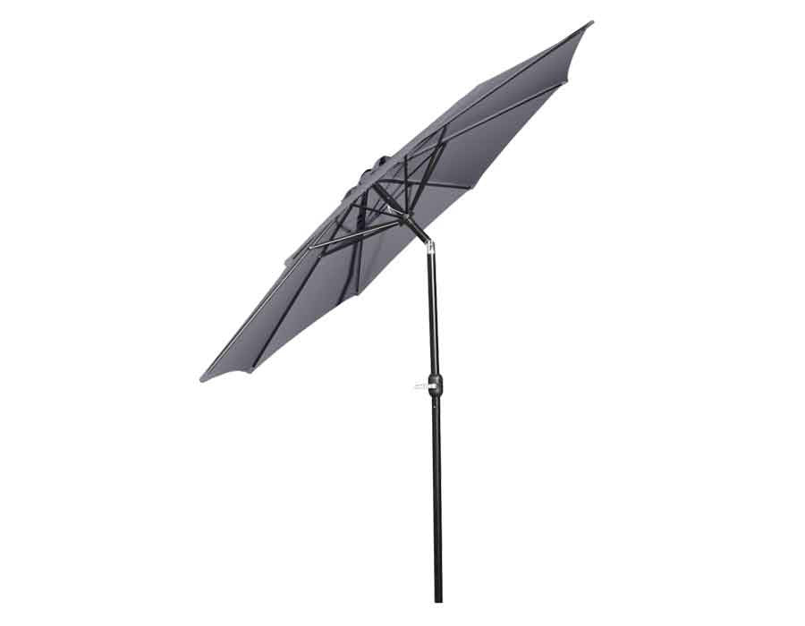 Aluminium Market Parasol GREY – Ø3 m w/ Tilt