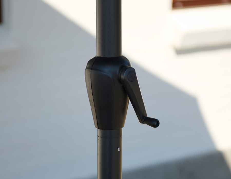 Aluminium Market Parasol GREY – Ø3 m w/ Tilt