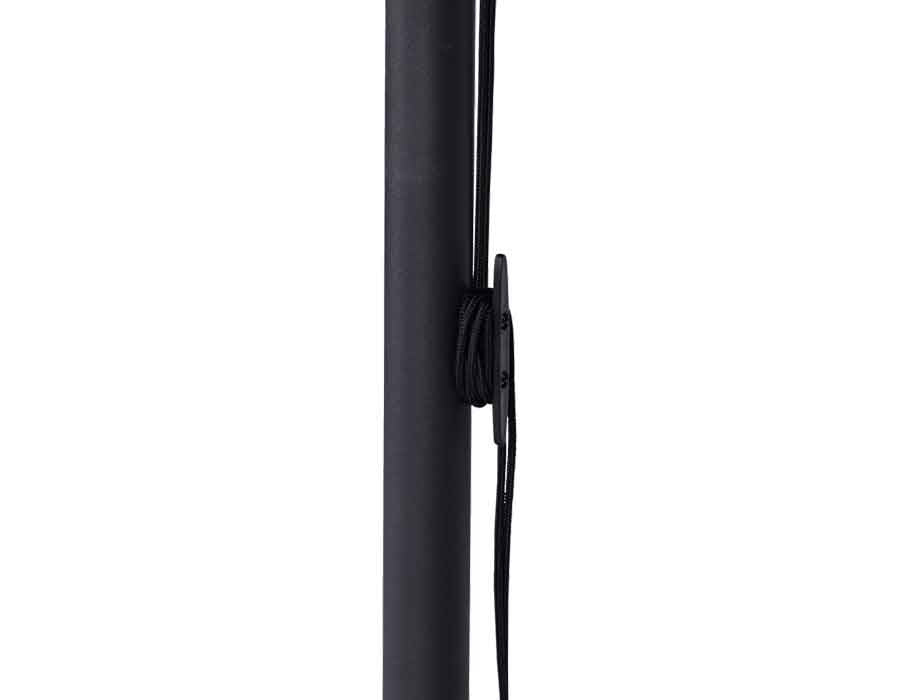 Market Parasol BLACK – 3.5x3.5 m w/ Cord Pull