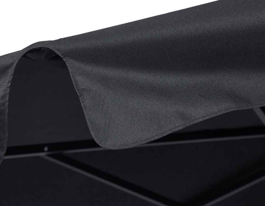 Market Parasol BLACK – 3.5x3.5 m w/ Cord Pull
