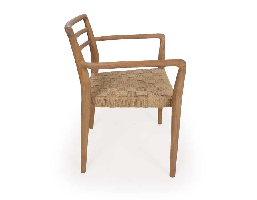 Scandi Dining Chair – Polyrattan w/ Armrest